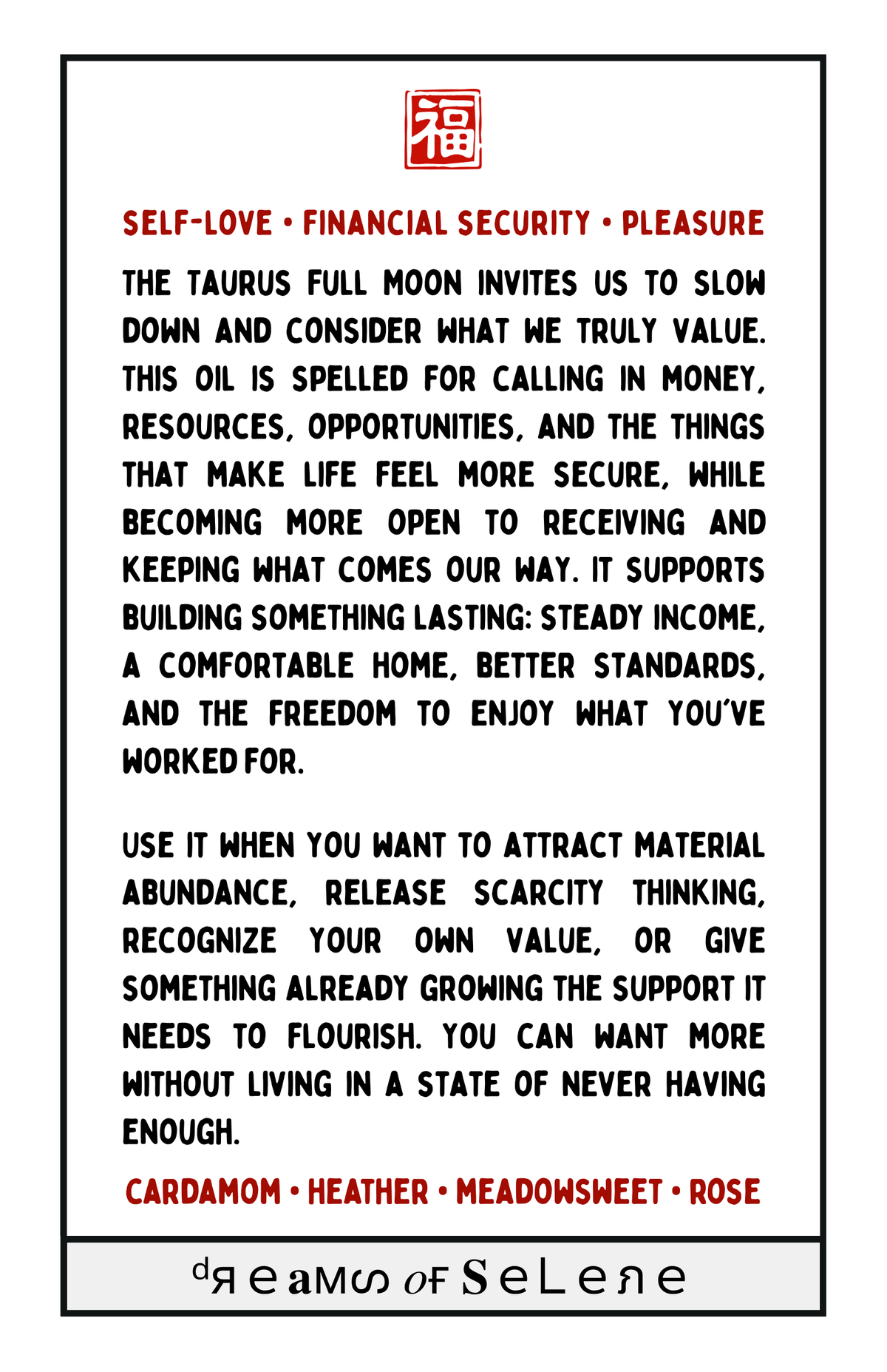 PRE-ORDER: Taurus Full Moon