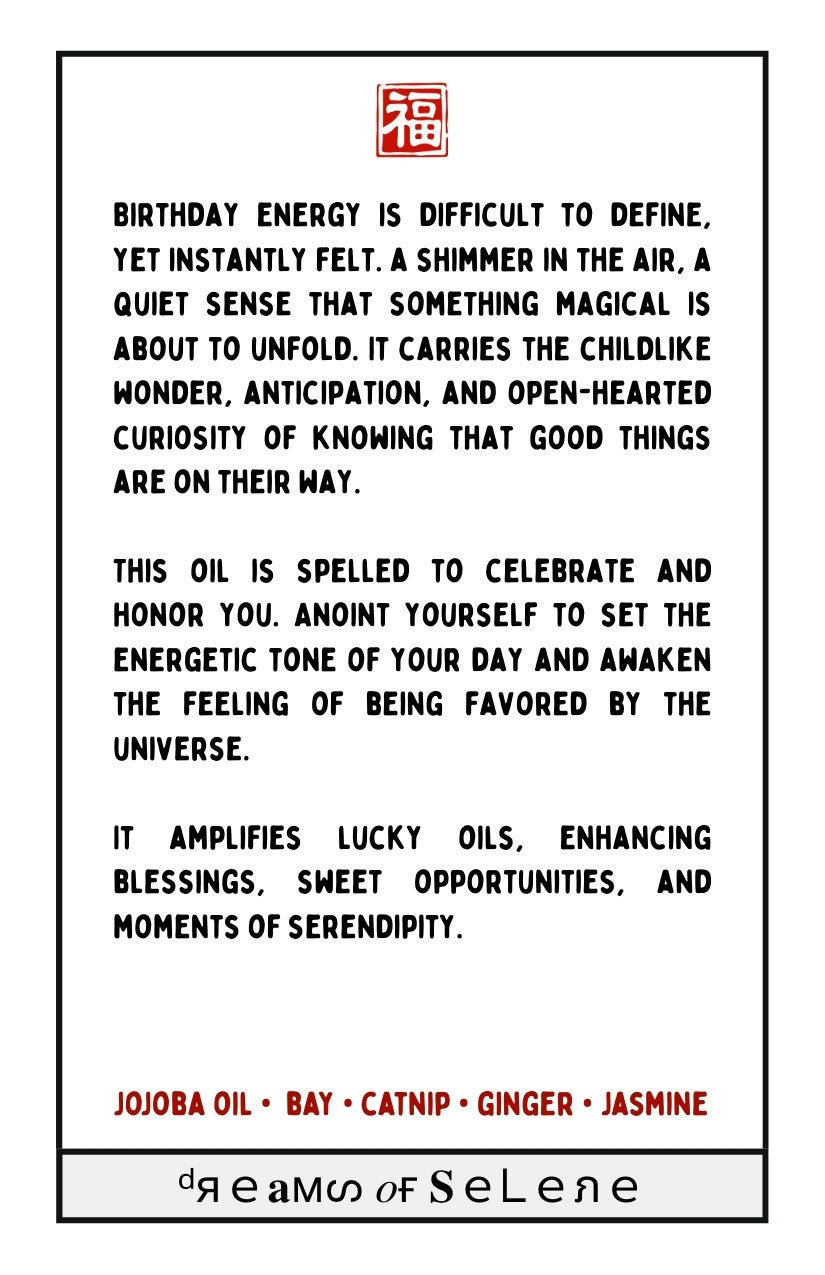 PRE-ORDER: Birthday Energy Oil